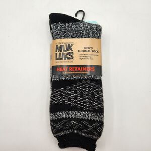 Muk Luks Heat Retainer Thermal Insulated Crew Socks-TOG3 Warmest Men Size: 10-13